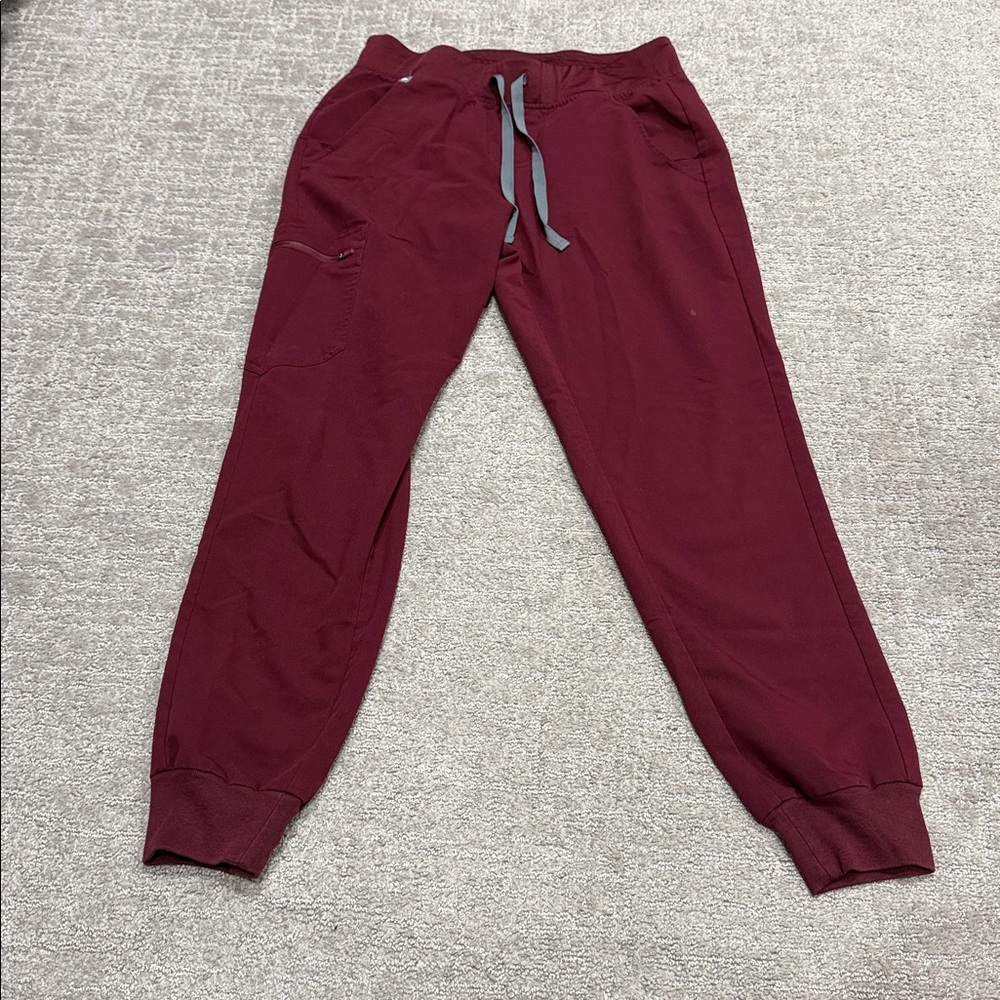 FIGS Burgundy Maroon Scrubs Set SMALL - Picture 4 of 5